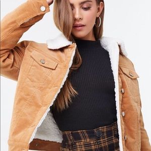 Forever 21 Camel Sherpa Lined Jacket NWT